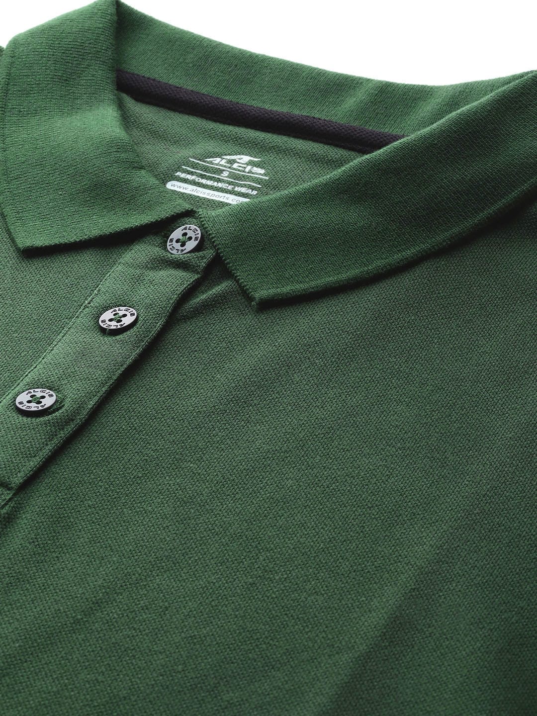 Alcis women green casual polo T-shirt with comfortable regular fit and lightweight fabric.