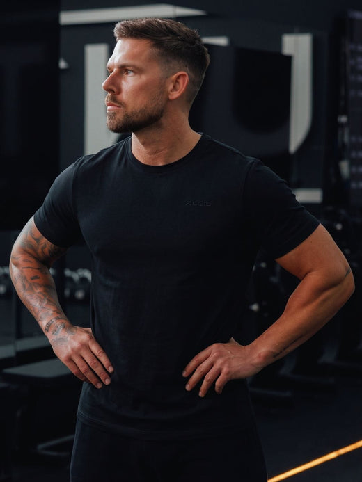 Cotton Flex Tee Shadow Black