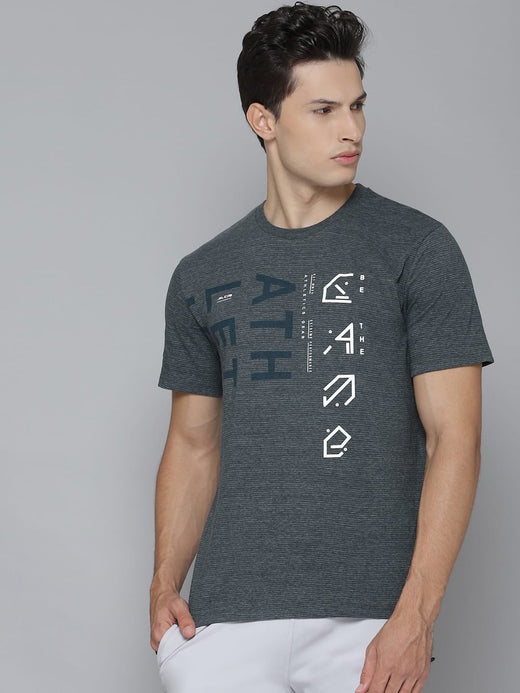 Alcis Men Printed Green Tshirts