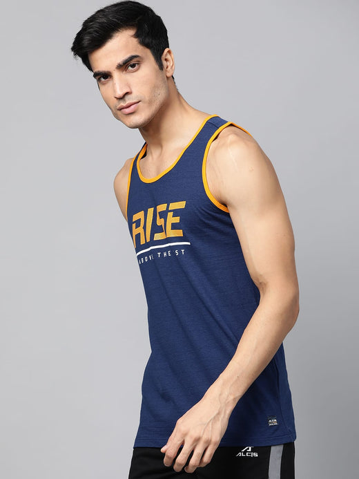 Alcis Men Solid Blue Singlet