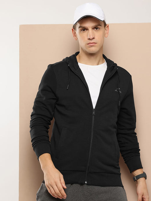 Alcis Men Solid Black Sweatshirts