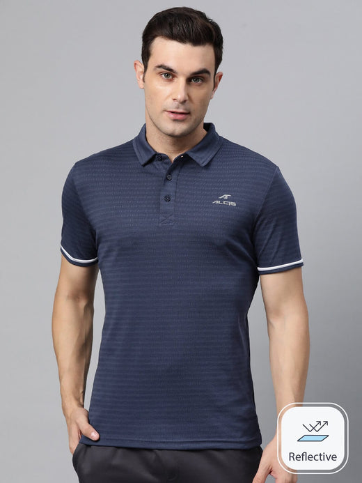 Alcis Men Polo Collar Anti Static Slim Fit T-shirt