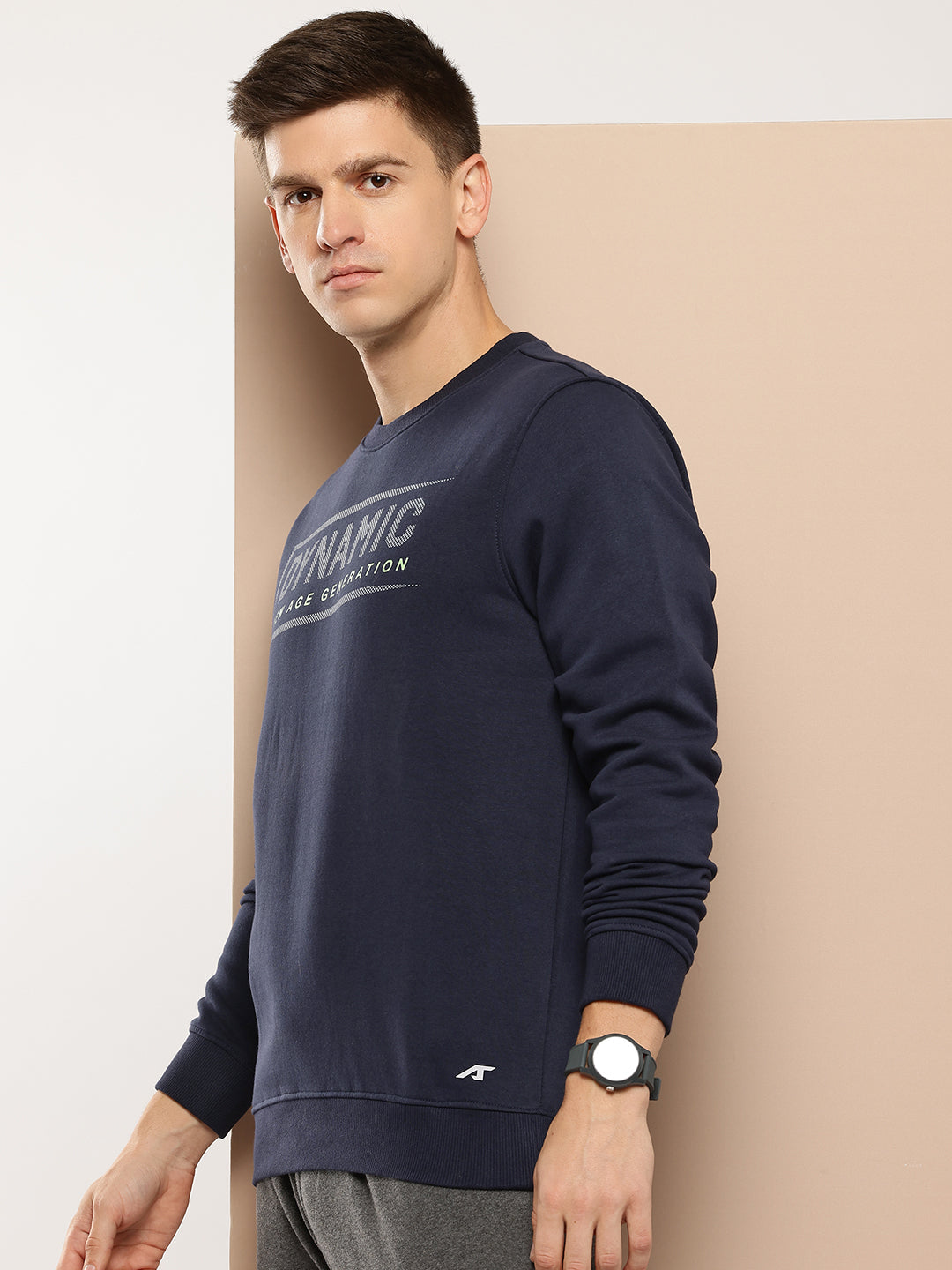 Alcis Men Casual Navy Blue Sweatshirts