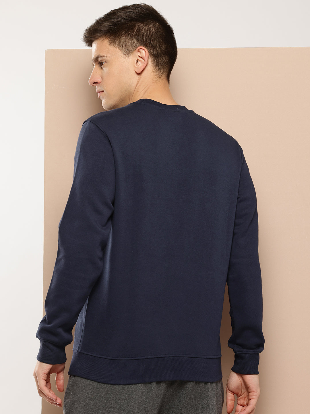 Alcis Men Casual Navy Blue Sweatshirts