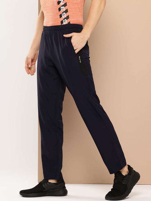 Alcis Men Navy Blue Solid Track Pants