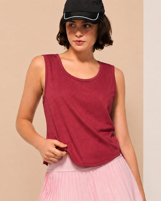 WOMEN PINK SLIM FIT GRACE FLEX TANK