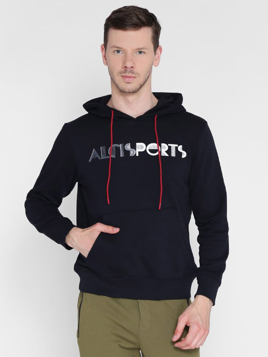 Alcis Mens Printed Black Sweatshirt 152MSS231 152MSS231-S