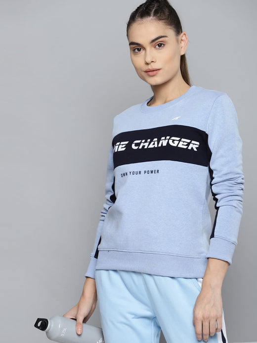 Alcis Women Printed Blue Sweatshirts