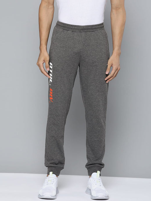 Alcis Men Charcoal Solid Track Pants
