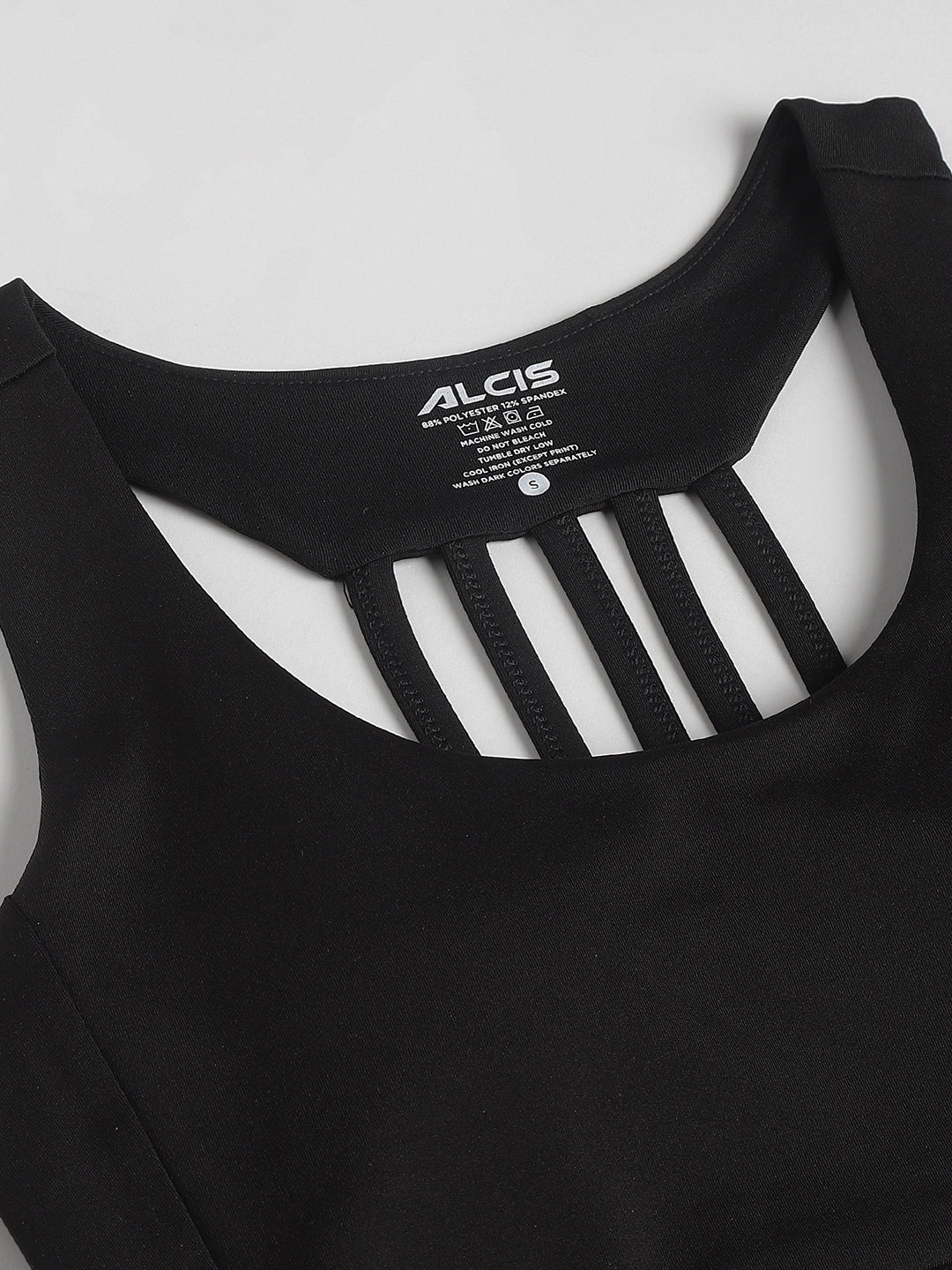 Buy Alcis Women Dark Grey Anti Static Slim Fit Sports Bra Online