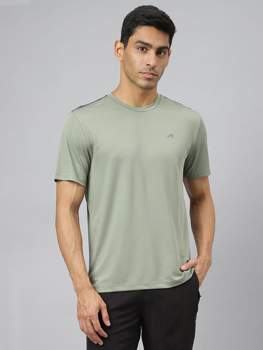 Alcis Men Drytech+ Anti-Static Slim-Fit Round Neck Running T-Shirt