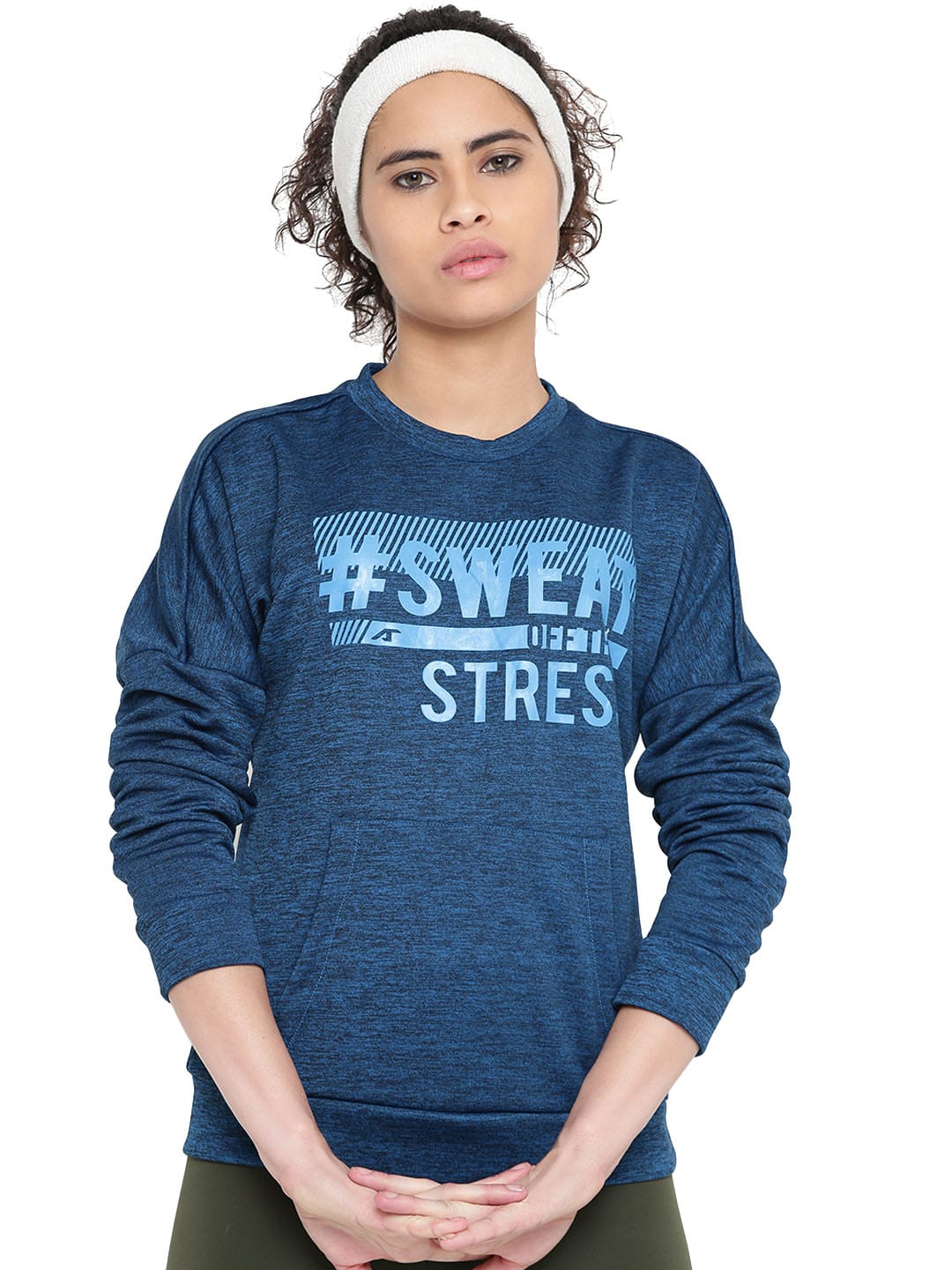 Women Printed Blue Sweatshirts 341WSS322-S