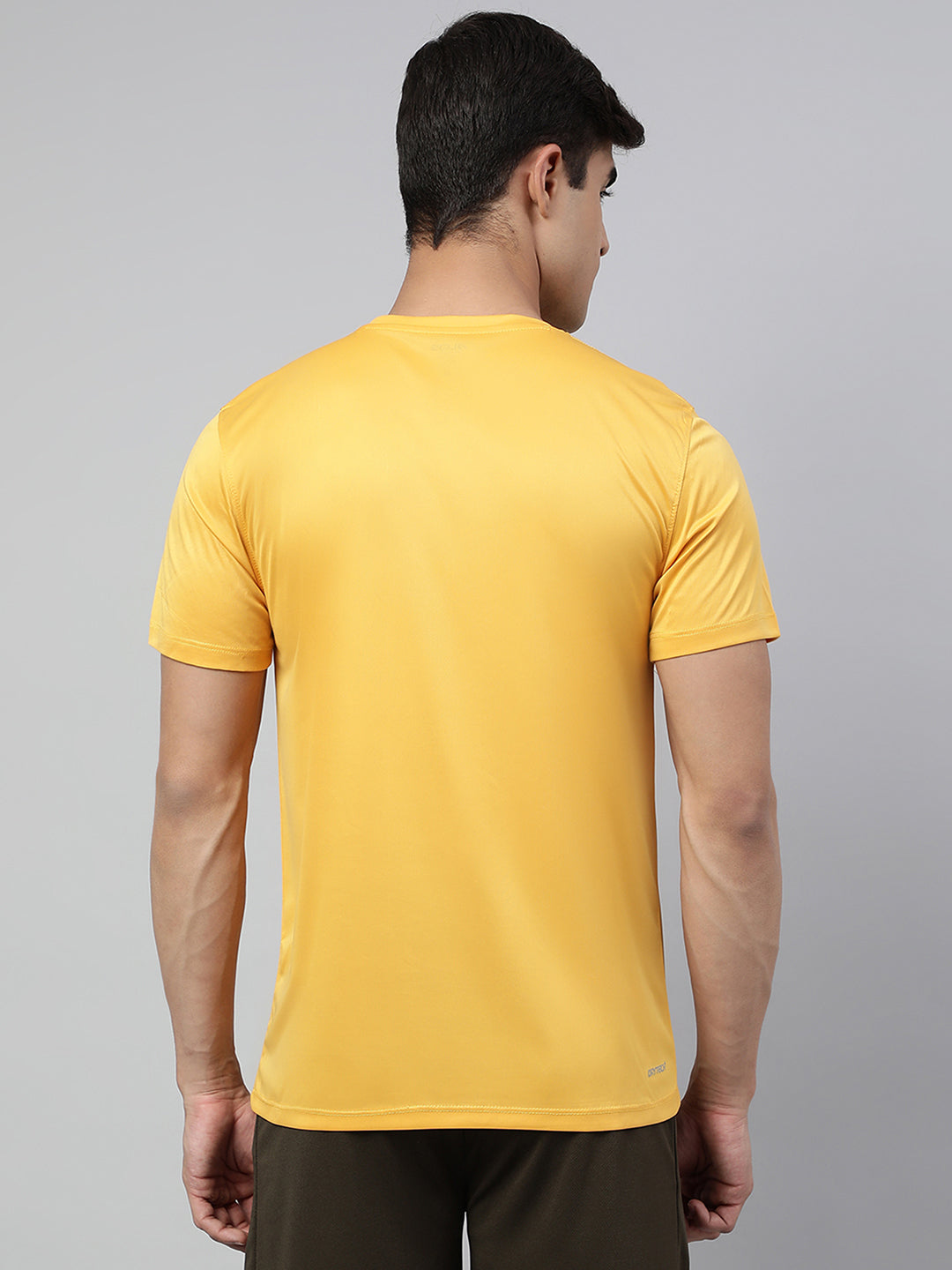 Alcis Men's Citrus Anti-Static Soft-Touch Slim-Fit Sports for All Round Neck Wonder T-Shirt