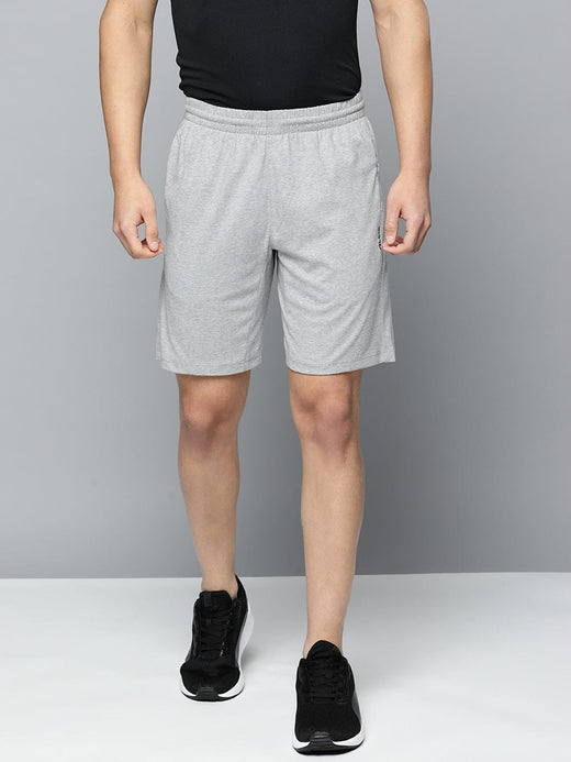 Alcis Men Grey Solid Regular Fit Sports Shorts