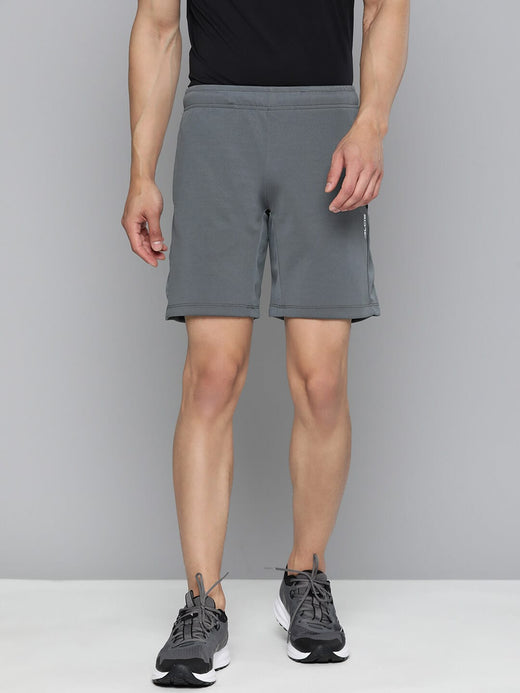 Alcis Men Grey Slim Fit Training or Gym Sports Shorts