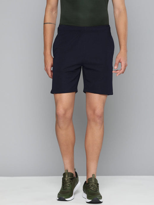 Alcis Men Navy Blue Slim Fit Drytech+ Training or Gym Sports Shorts