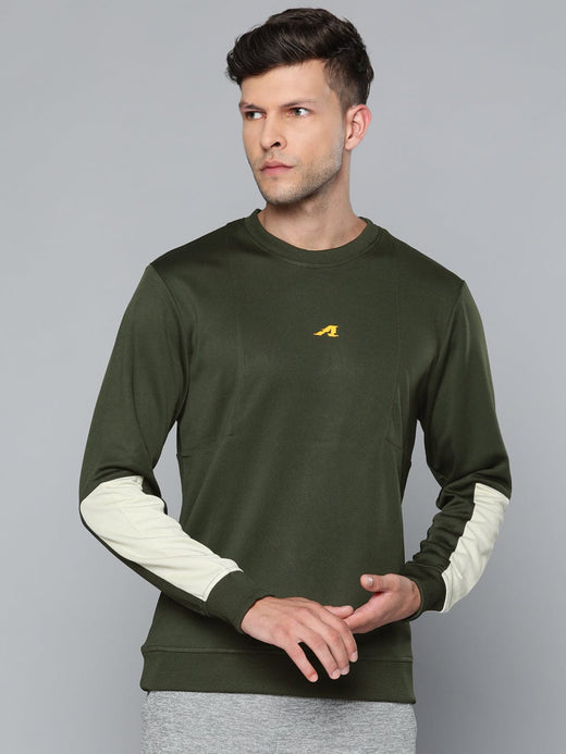 Alcis Men Green Printed Sweatshirt