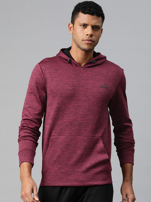 Alcis Men Red Elite Motion Hooded Sweatshirt