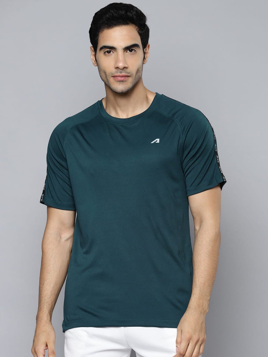 Alcis Men Teal Slim Fit T-shirt
