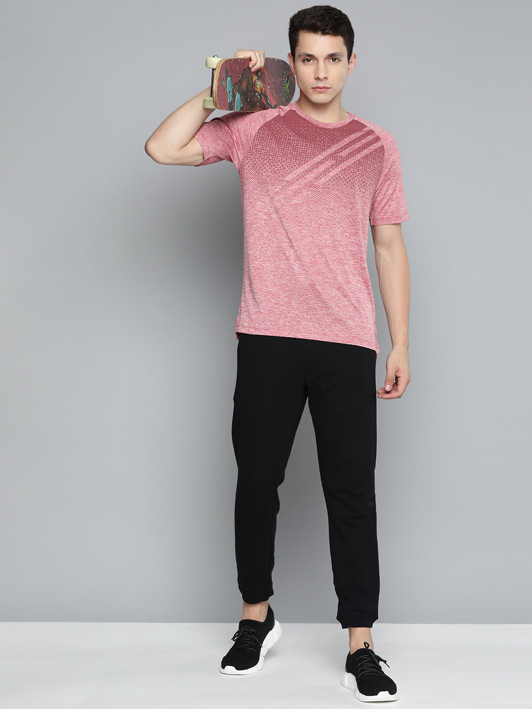 Alcis Men Red Slim Fit T-shirt