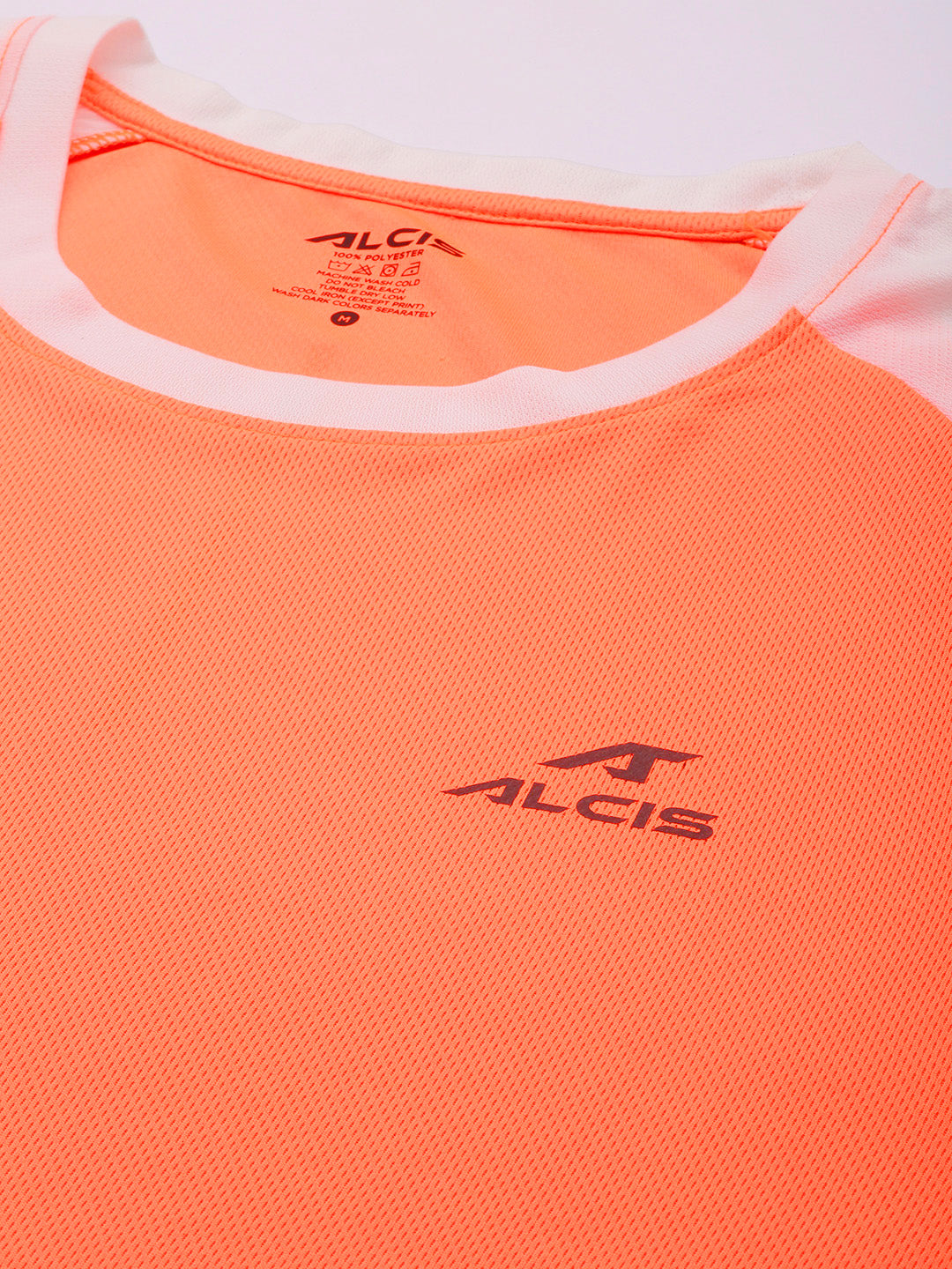 Alcis Men Orange Colourblocked Slim Fit T-shirt