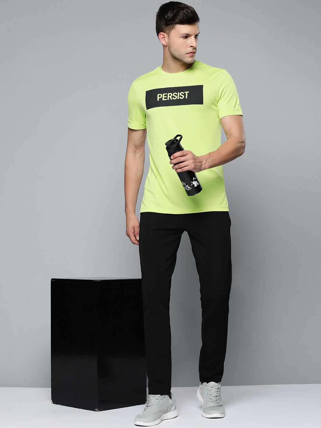 Alcis Men Green Solid T-shirt