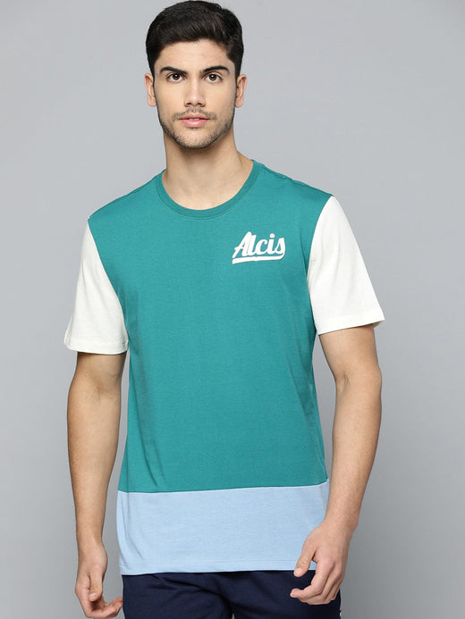 Alcis Men Colourblocked Anti Static Slim Fit Sports Tee
