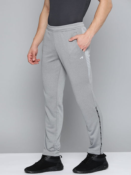 Alcis Men Grey Melange Solid Track Pants