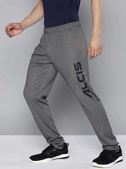 Alcis Men Charcoal Solid Drytech+ Track Pants