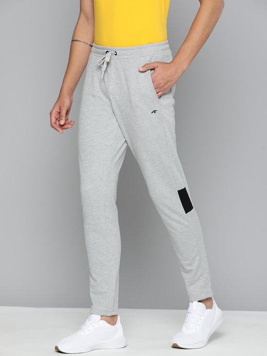 Alcis Men Grey Solid Drytech+ Slim-Fit Track Pants