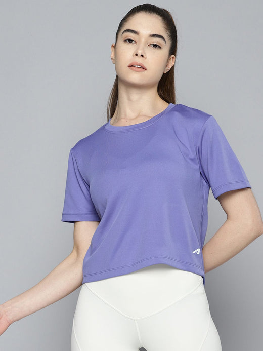 Alcis Women Anti Static Slim Fit Crop Sports T-shirt