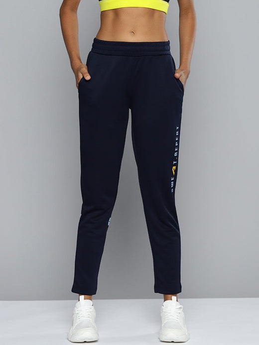 ALCIS Women Navy Blue Solid Track Pants