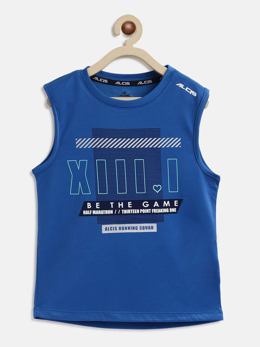 ALCIS Boys Printed Blue T-Shirt