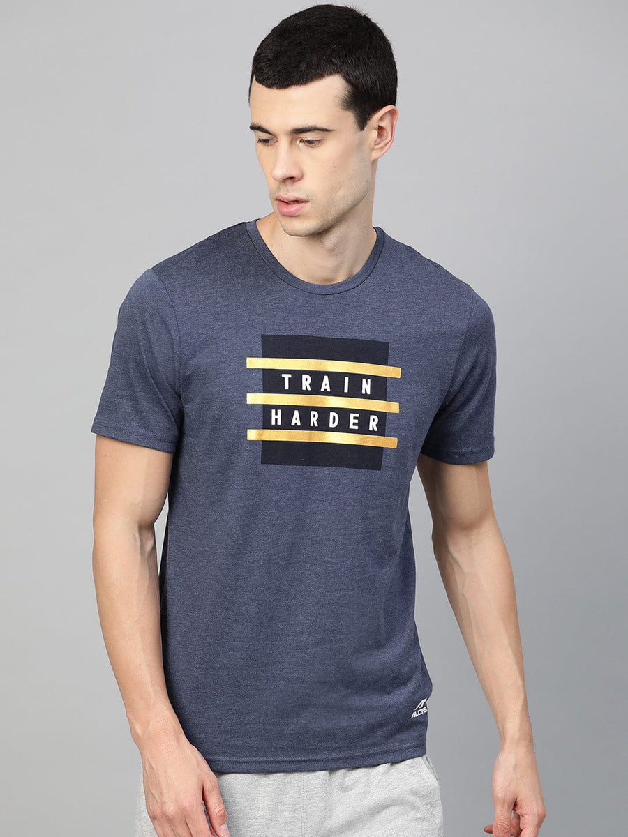 ALCIS Men Printed Blue Tee T-Shirt