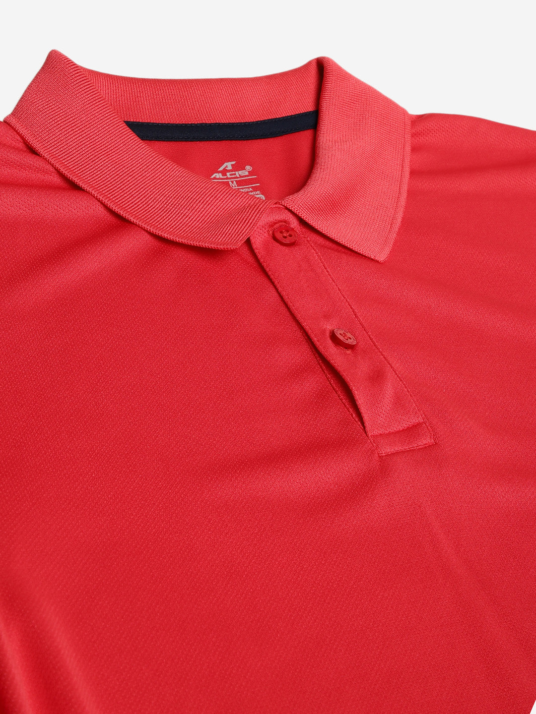 ALCIS Men Solid Red Polo T-Shirt