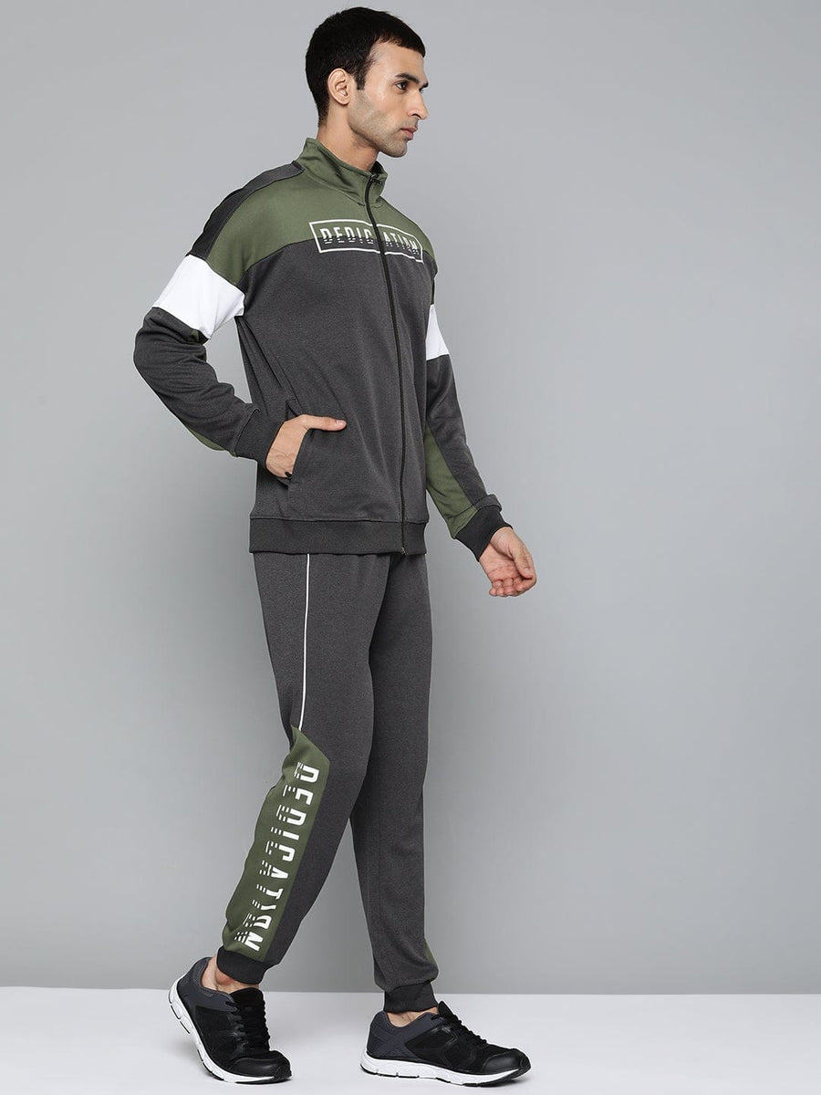 Alcis Men Printed Grey Track Suit