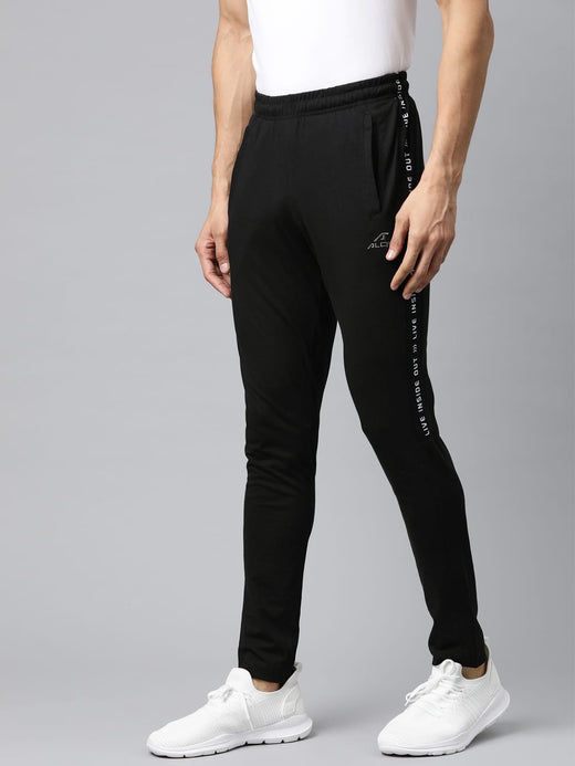 Alcis Men Solid Black Track Pant