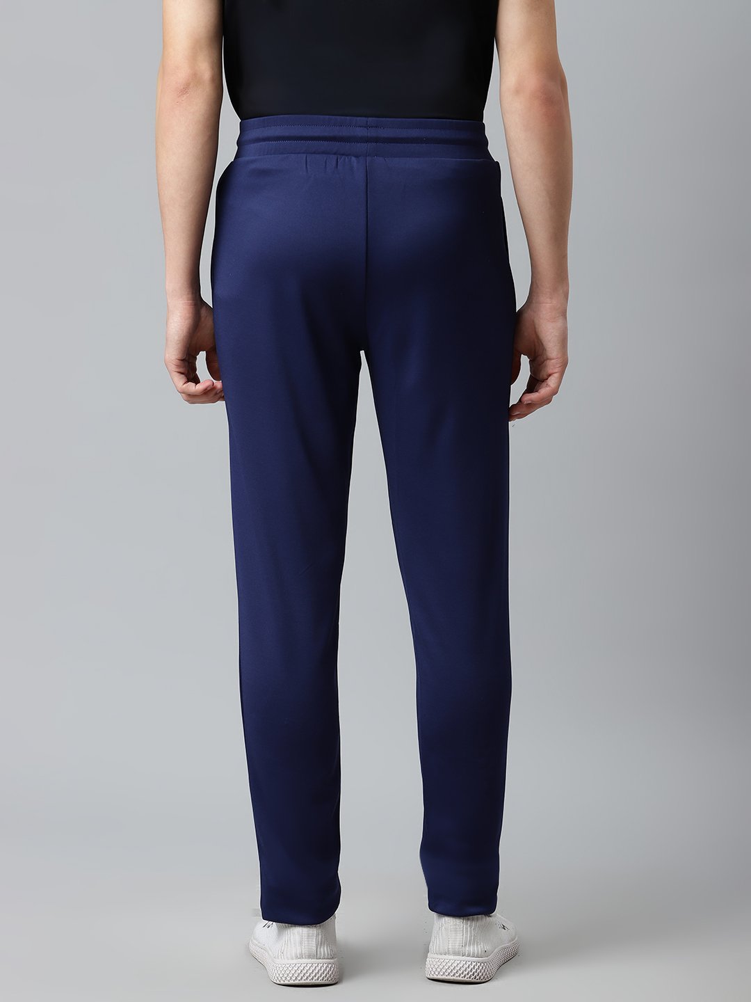 Alcis Men Navy Blue Solid Slim Fit Track Pants