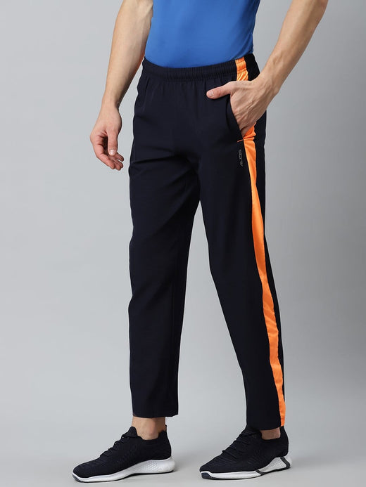 Alcis Men Navy Blue Solid Track Pants