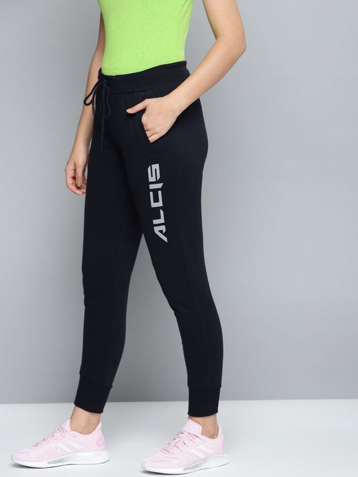 Alcis Women Solid Navy Blue Jogger