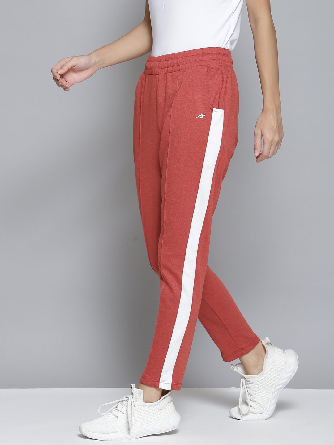 Plus Size Varsity Stripe Track Pants - White