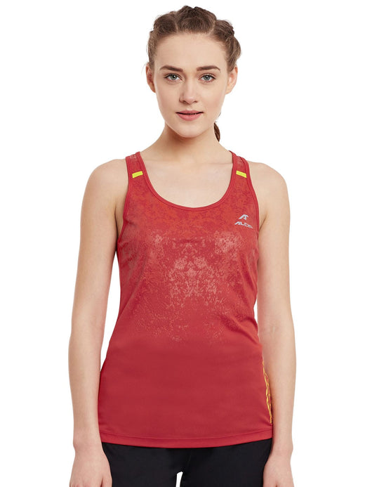 Alcis Red Graphic Running Tank