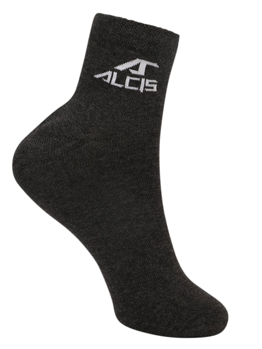 Alcis Men Grey Ankle Length Socks-Pack of 1 ALD1PCK01DGM-Free Size-Grey ALD1PCK01DGM-Free Size