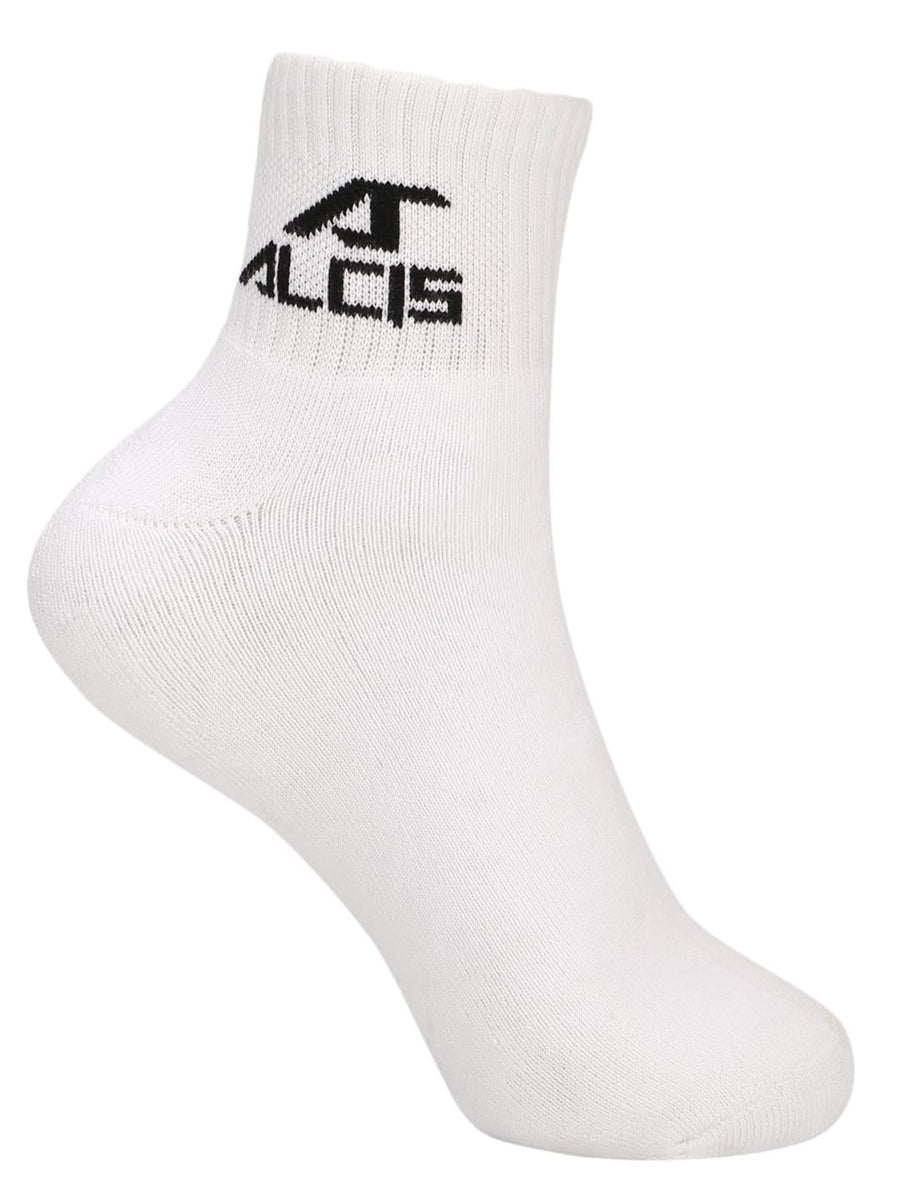 Alcis Men White Ankle Length Socks-Pack of 1 ALD1PCK02WHT-Free Size-White ALD1PCK02WHT-Free Size