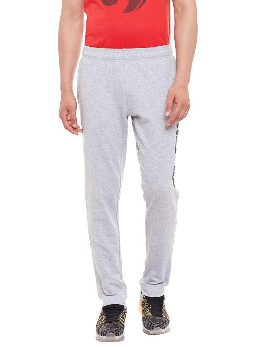 Alcis Men Grey Melange Solid Slim Fit Track Pants ALMPA003019-S