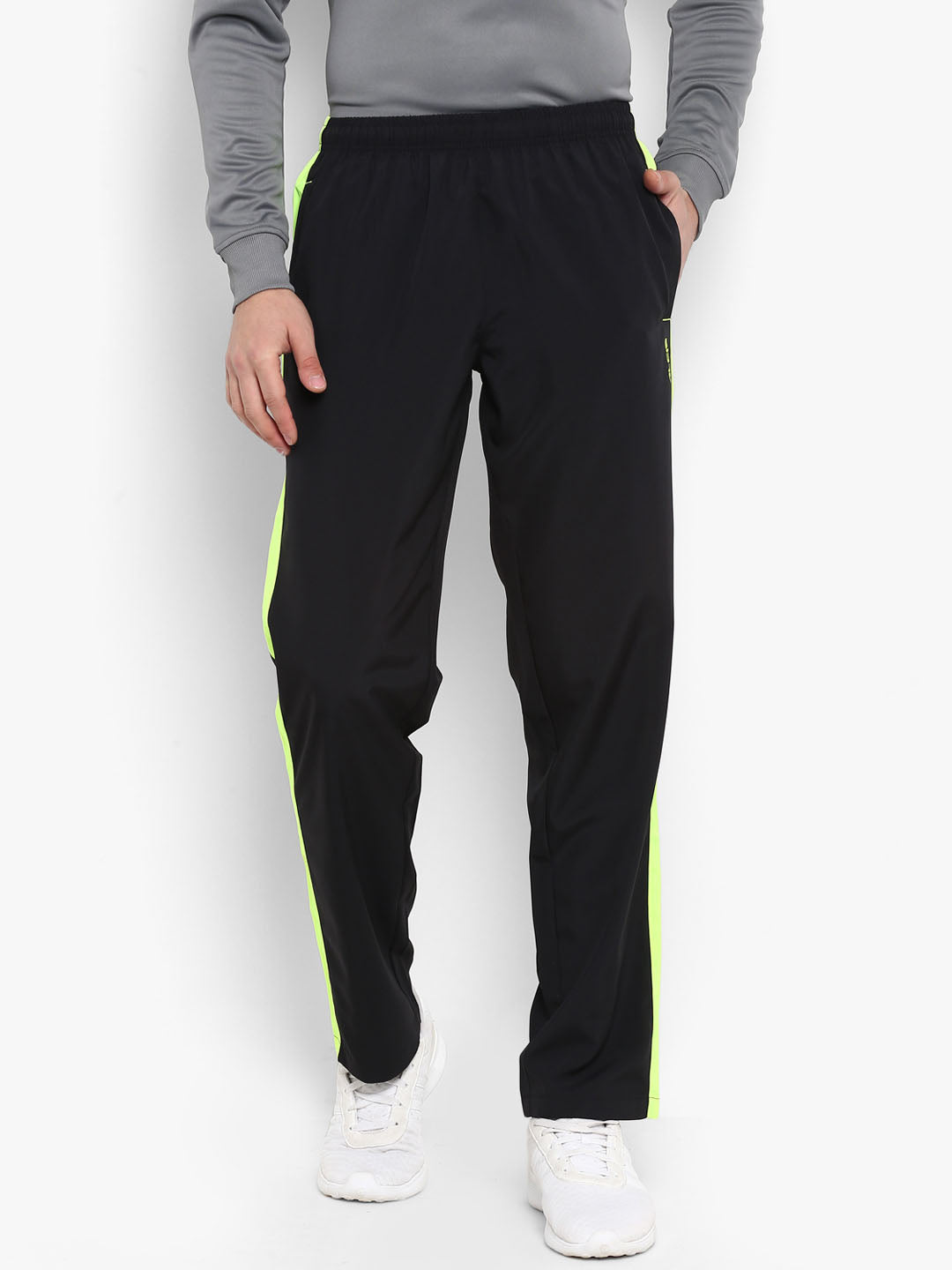 Alcis Men Black Solid Track Pants ALSNAP2061-S