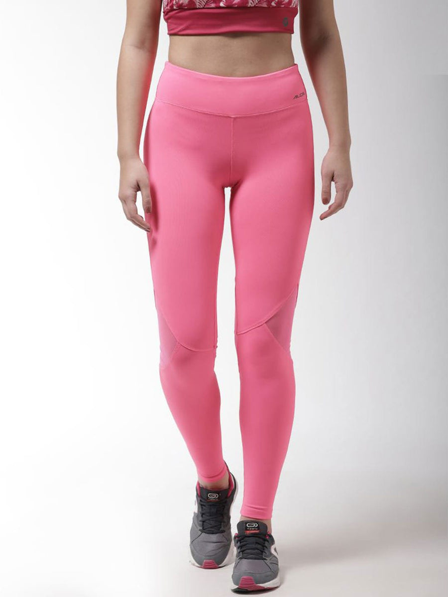 Alcis Women Solid Pink Tights ALWPA145438-XS