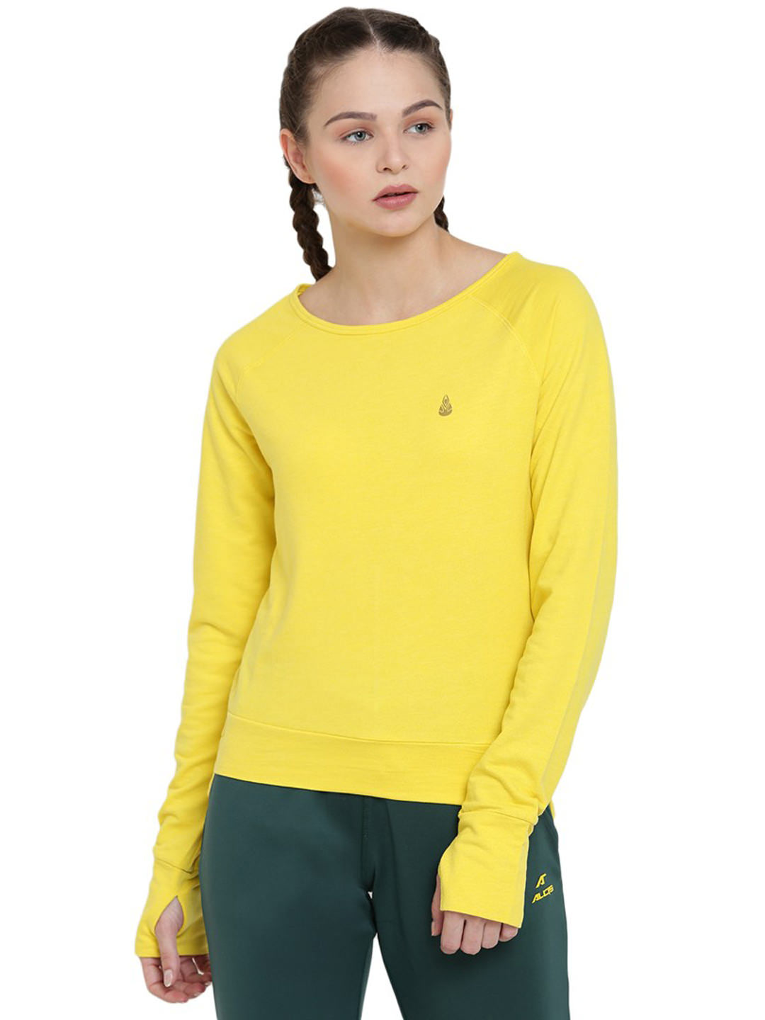 Alcis Hem Variant Yellow Blouse ALWYCU134441-XS