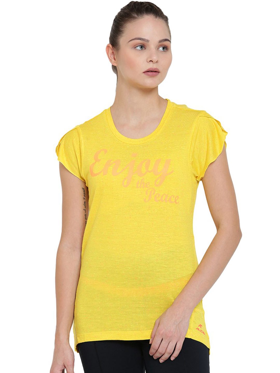 Alcis Enjoy The Peace Yellow Top ALWYT134412-XS