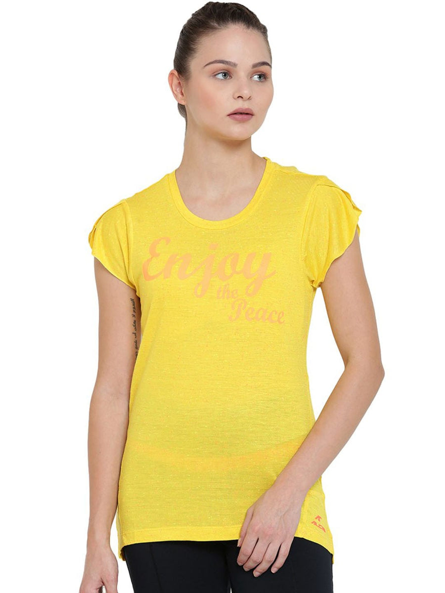 Alcis Enjoy The Peace Yellow Top ALWYT134412-XS